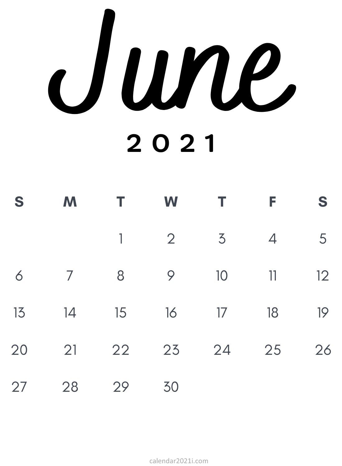 Free Minimalist 2021 Calendar Monthly Printable | Calendar