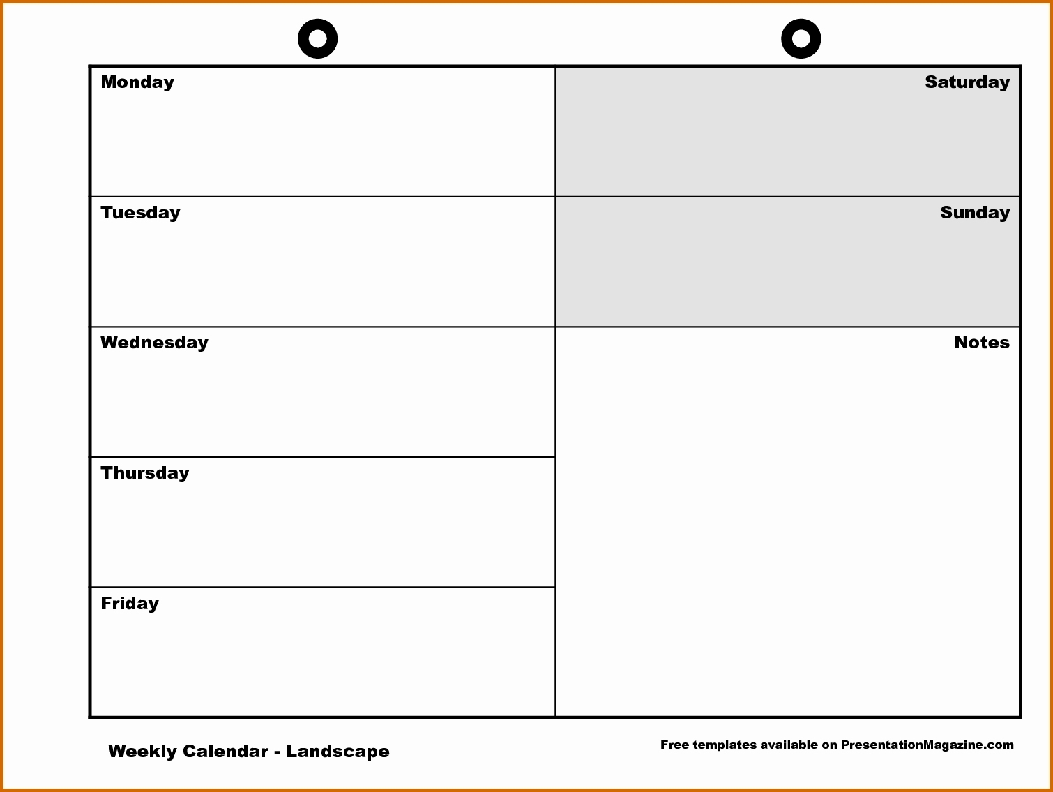 Printable Monday Through Friday Calendar Template | Example Calendar