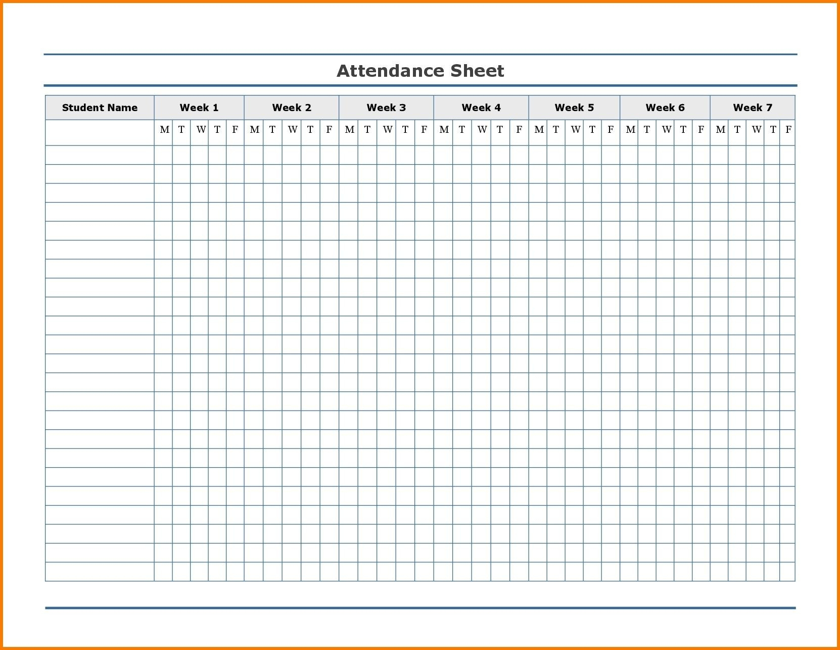 Free Printable Employee Attendance Forms 2021 | Calendar