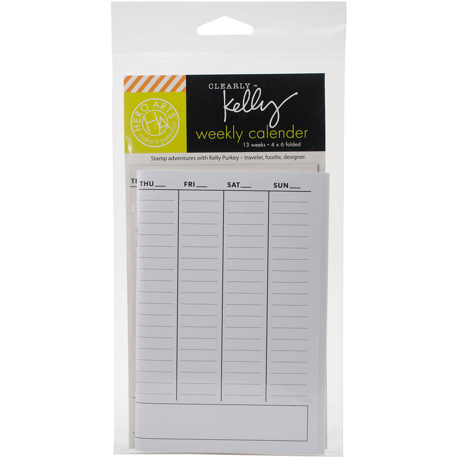 Hero Arts Wallet Clearly Kelly Weekly Calendar - Walmart