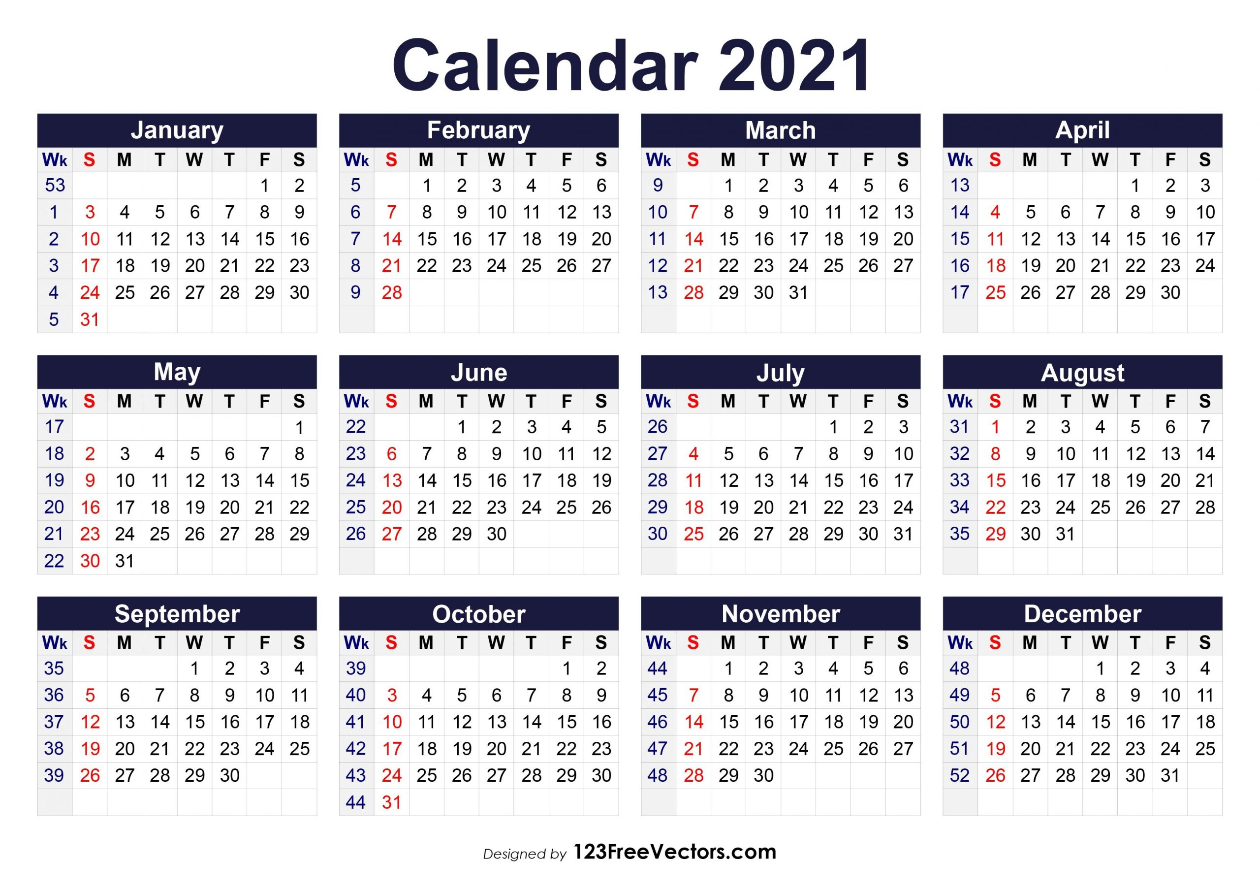 How To 6 Week Printable Calendar 2021 | Get Your Calendar