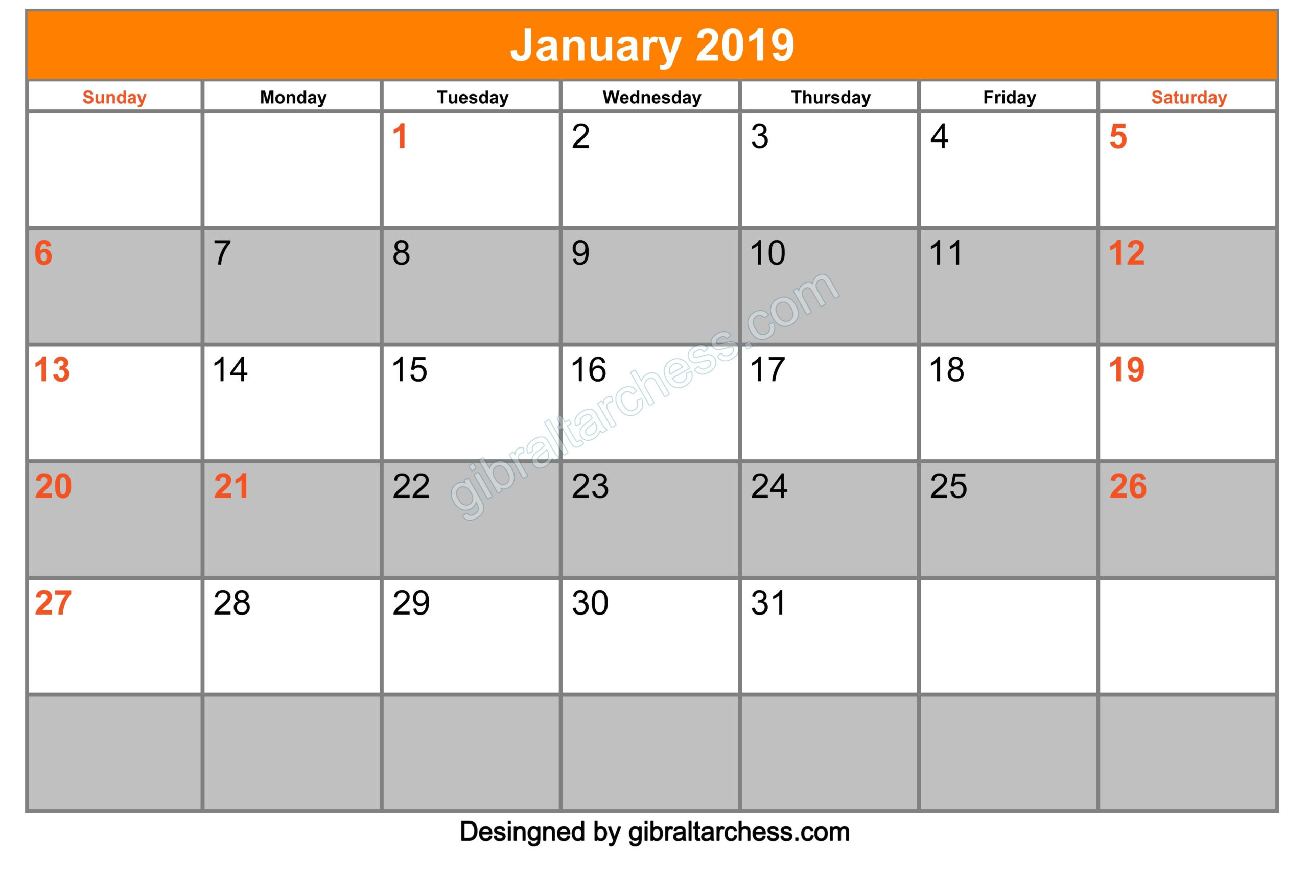 January Print 6 Month Calendar 2019 Printable | Calendar