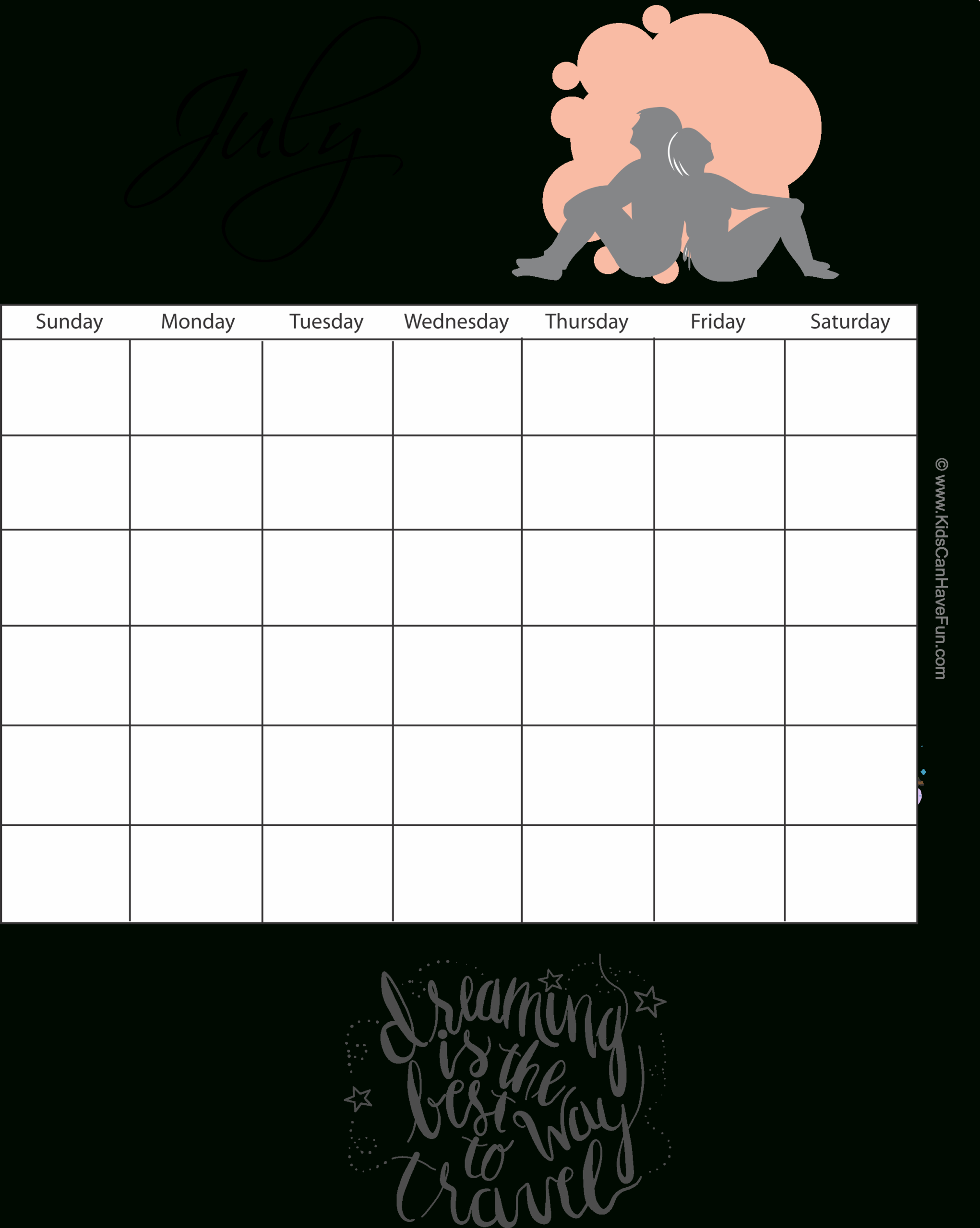 July Monthly Calendar Http://Www.kidscanhavefun