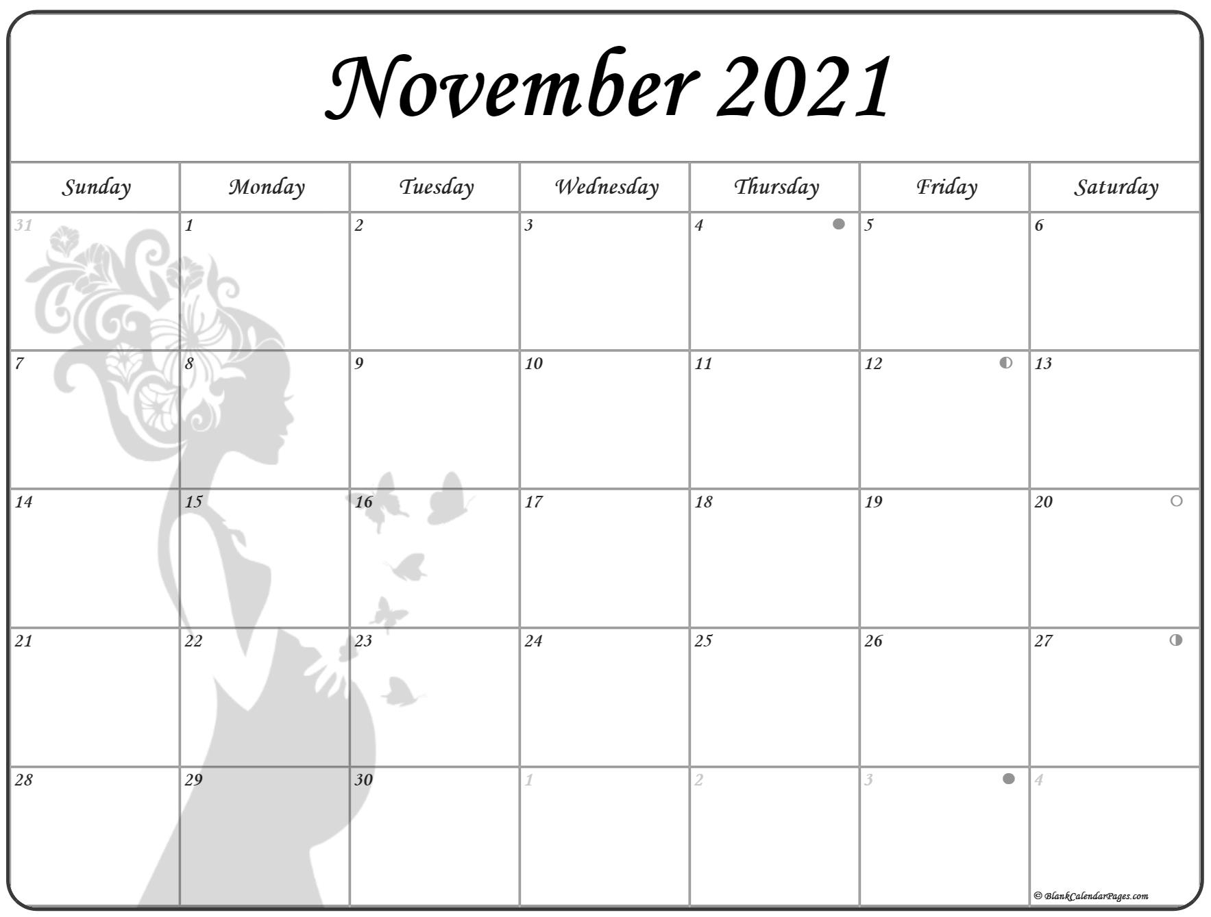 November 2021 Pregnancy Calendar | Fertility Calendar