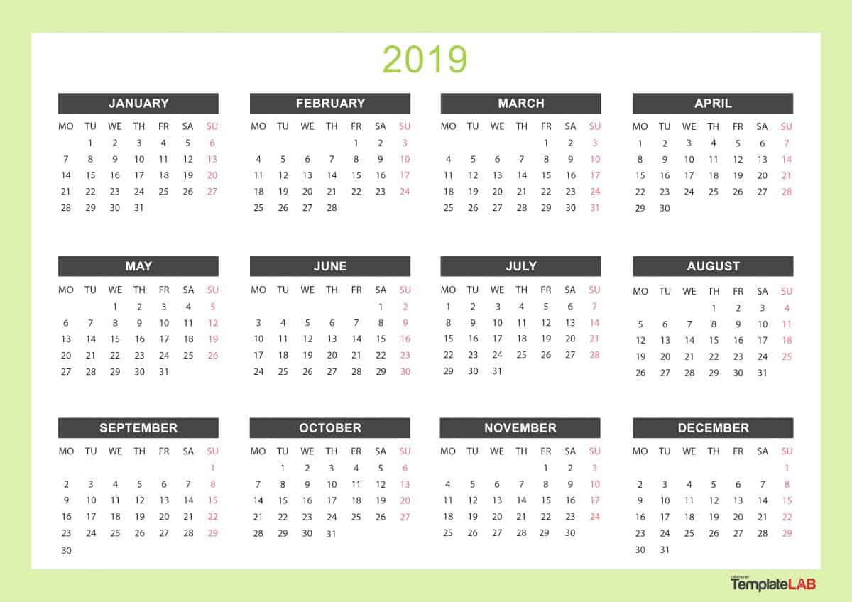 Print Yearly Calendar Free | Calendar Printables Free