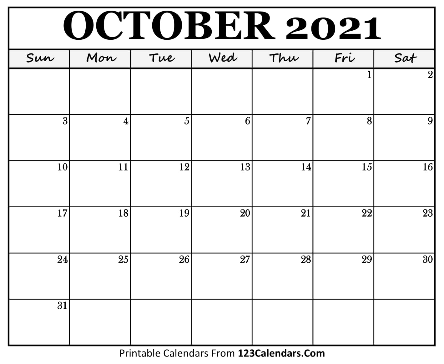 October Calendar 2021 Printable Hourly | Example Calendar Printable