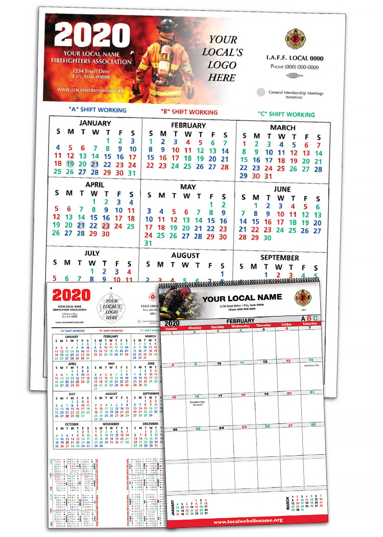 Shift Calendars — Firefighters Print &amp; Design