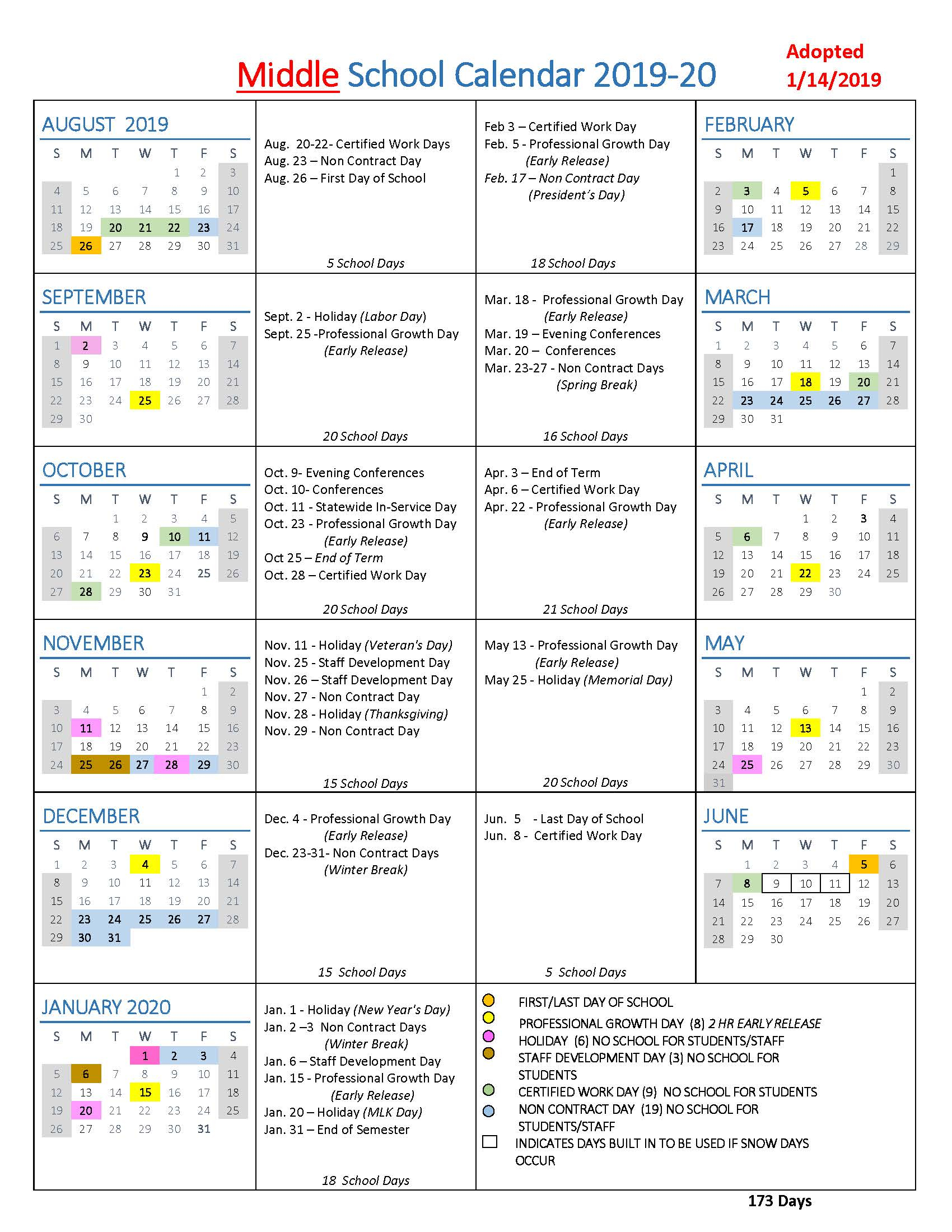 Stafford County Public Schools Calendar 2020-2021 | Free