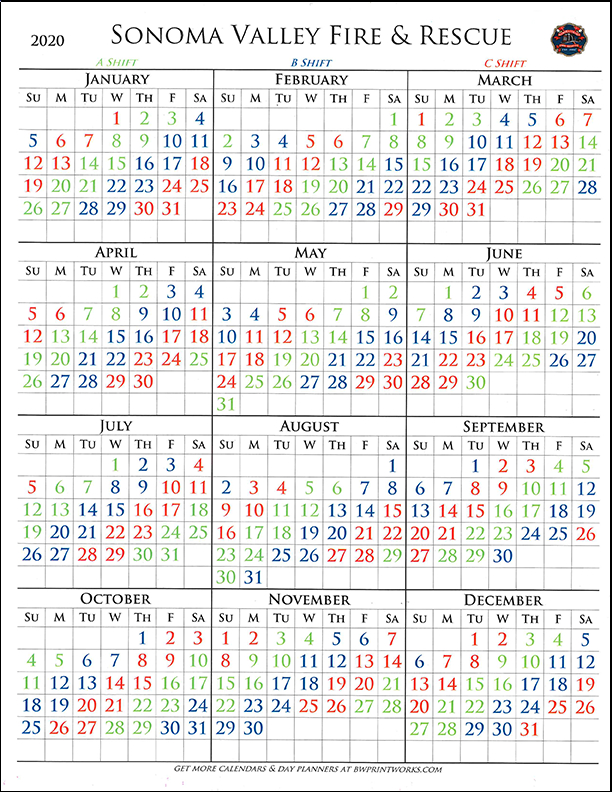 Fire Shift Calendar Ge Example Calendar Printable