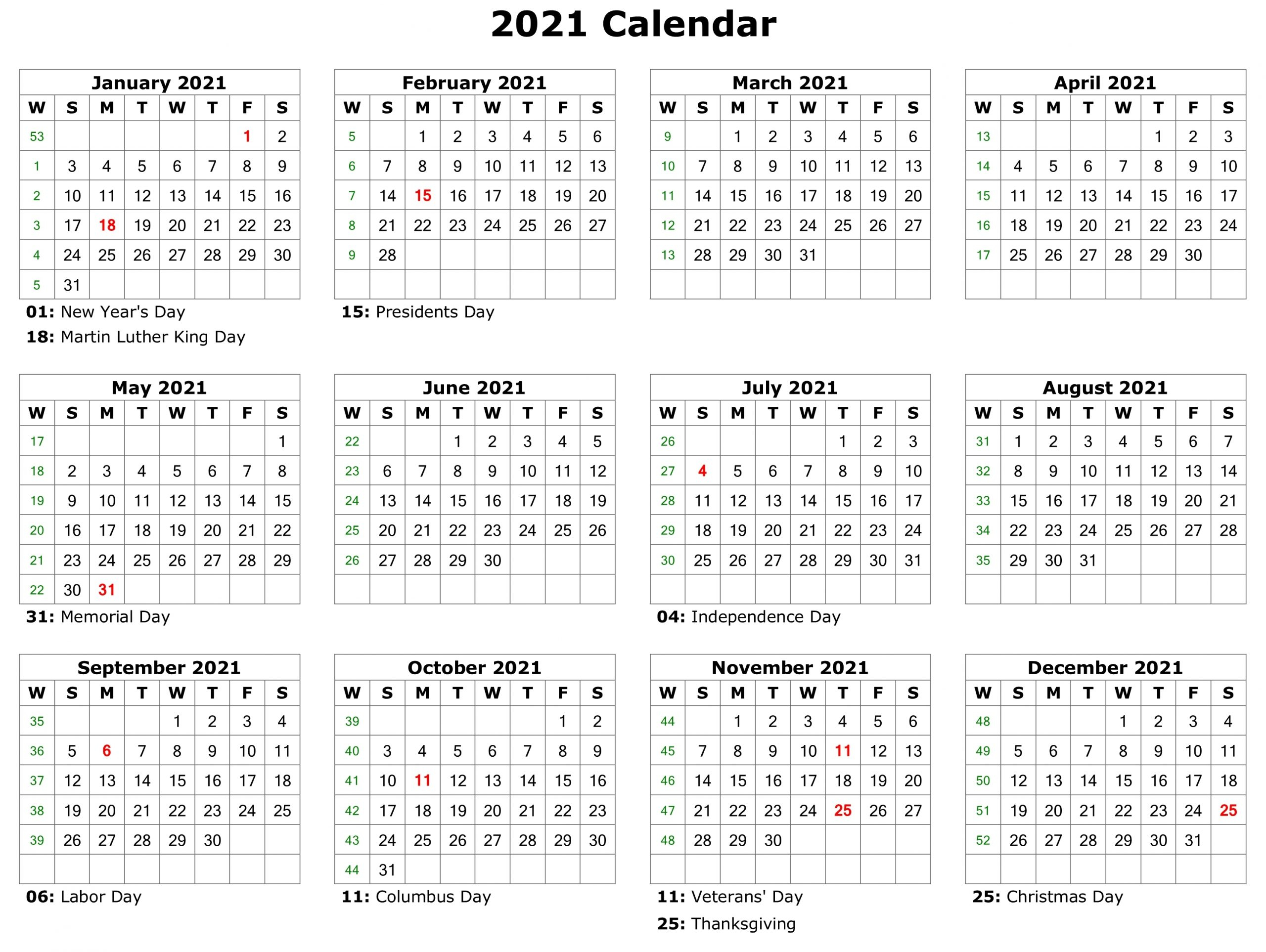 Take 2021 Printable Calendar Free | Calendar Printables