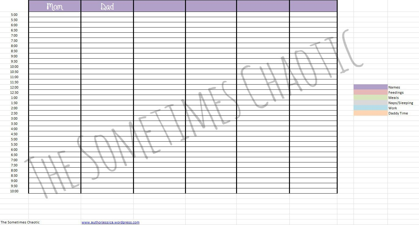 The Family Schedule-Free Printable Template | Family