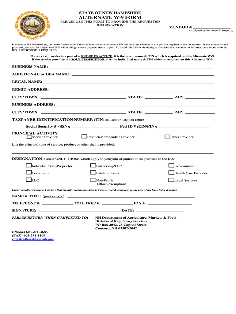 W 9 Form Nh - Fill Online, Printable, Fillable, Blank